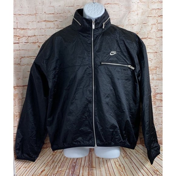 Nike Circa Black Rain Repellent Men’s Jacket Size Medium NWT Vented Zip - Picture 15 of 15